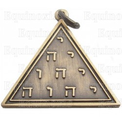 Symbolic pendant – Pythagoras' tetraktys – Antique bronze