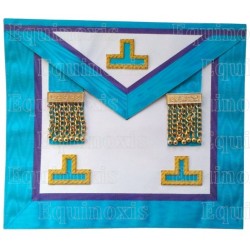 Leather Masonic apron – Memphis-Misraim – Worshipful Master – 3 taus + tassles