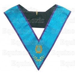 Masonic Officer's collar – Organist – Memphis-Misraim – Mourning back – Machine embroidery