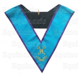 Masonic Officer's collar – Memphis-Misraim – Treasurer – Machine embroidery