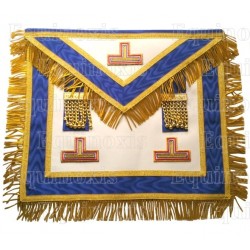 Leather Masonic apron – GLNF – Grande tenue provinciale – Hand-embroidered