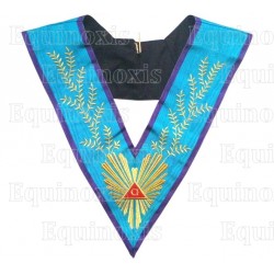 Masonic collar – Memphis-Misraim – Worshipful Master – Acacia 224 leaves – Machine embroidery