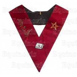 Masonic collar – Scottish Rite (AASR) – 14th degree – Hand embroidery