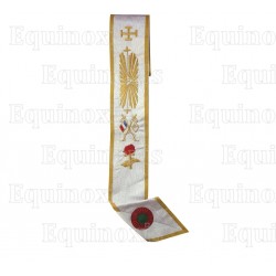Masonic sash – Scottish Rite (AASR) – 33rd degree – SGIG – Cross potent et rose – Machine embroidery