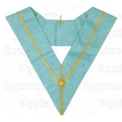 Masonic collar – Rite Emulation – Couleur anglaise – Passé Maître Immédiat avec bossoir doré